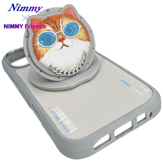 Nimmy Glasses Cool Cat MagSafe Case for iPhone 16 - Gray - Apple Cases - Cases - Techbox