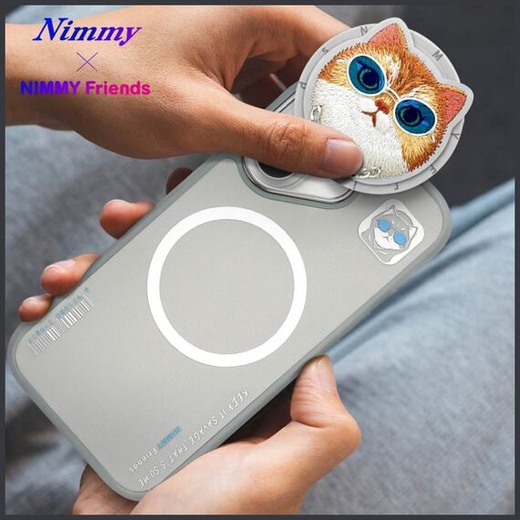 Nimmy Glasses Cool Cat MagSafe Case for iPhone 16 - Gray - Apple Cases - Cases - Techbox