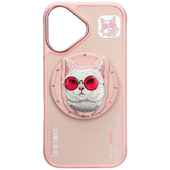 Nimmy Glasses Cool Cat MagSafe Case for iPhone 16 - Pink | Techbox