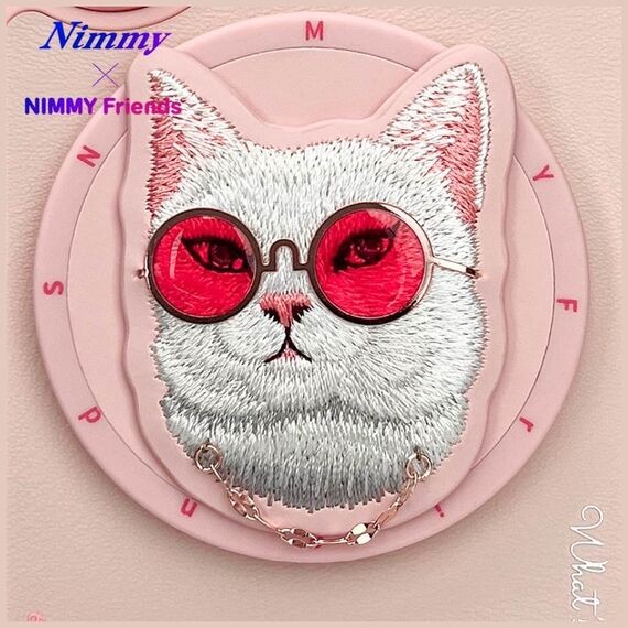 Nimmy Glasses Cool Cat MagSafe Case for iPhone 16 - Pink | Techbox
