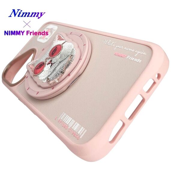 Nimmy Glasses Cool Cat MagSafe Case for iPhone 16 - Pink | Techbox