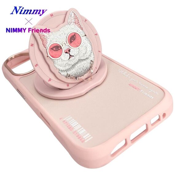 Nimmy Glasses Cool Cat MagSafe Case for iPhone 16 - Pink | Techbox