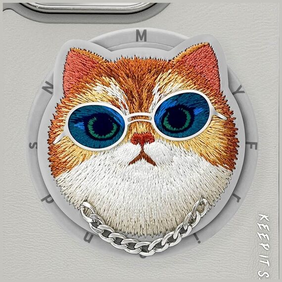 Nimmy Glasses Cool Cat MagSafe Case for iPhone 16 Pro Max - Gray