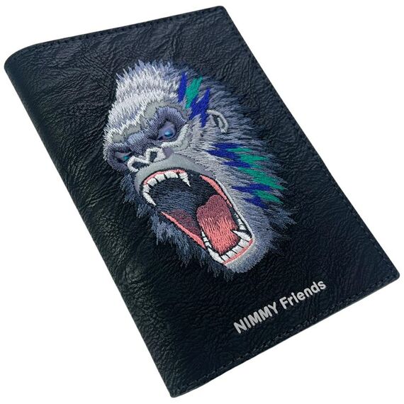Nimmy Raptor Gorilla Passport/Wallet Case - Black