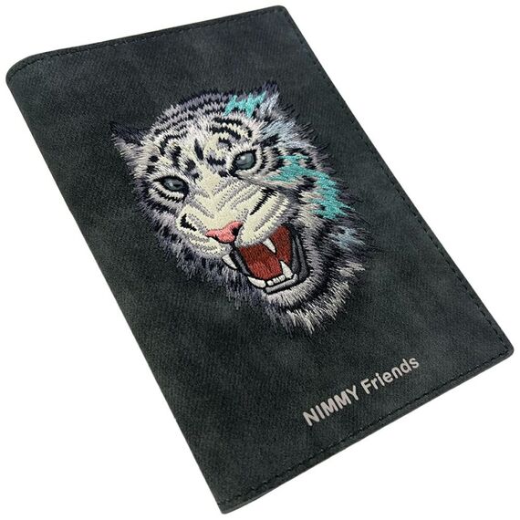Nimmy Raptor Tiger Passport/Wallet Case - Dark Gray