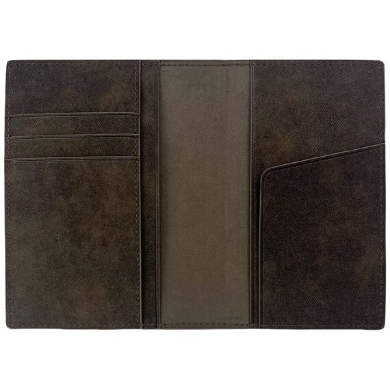 Nimmy Raptor Wolf Passport/Wallet Case - Brown