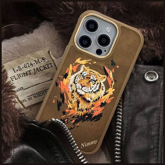 Nimmy Tiger MagSafe case for iPhone 16 Pro - brown | Techbox