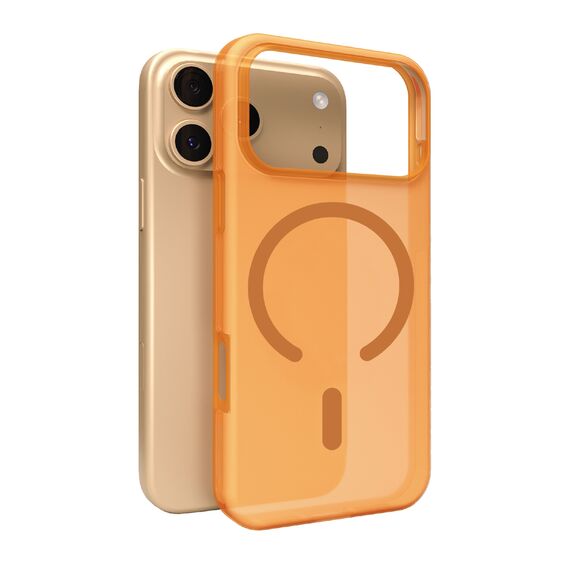 Puro Daylight Magsafe Compatible Silicone Case for iPhone 17 Pro Max - Translucent Orange - Apple Cases - Cases - Techbox
