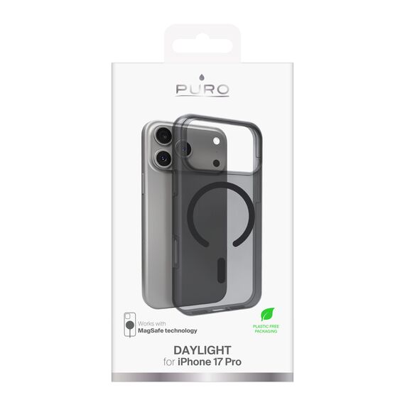 Puro Daylight Magsafe Compatible Silicone Case for iPhone 17 Pro - Translucent Black - Apple Cases - Cases - Techbox