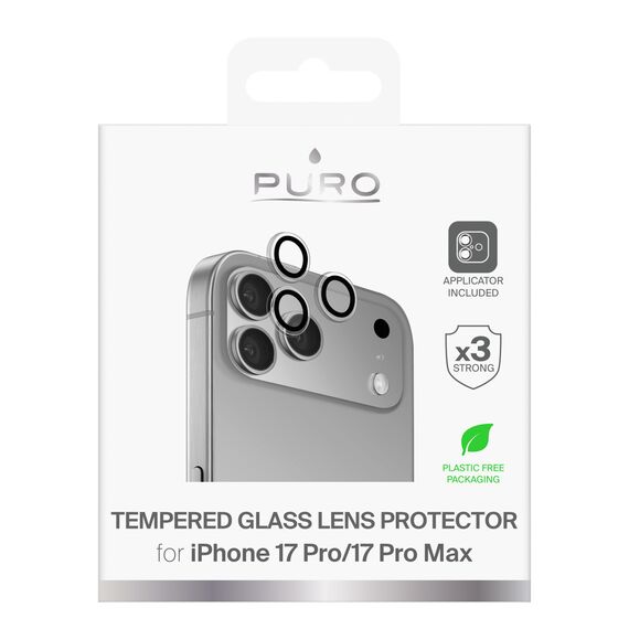 Puro Individual tempered glass lenses for iPhone 17 Pro / iPhone 17 Pro Max | Techbox