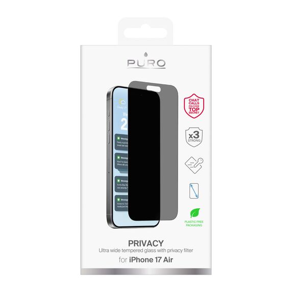 Puro Privacy tempered glass for iPhone 17 Air | Techbox