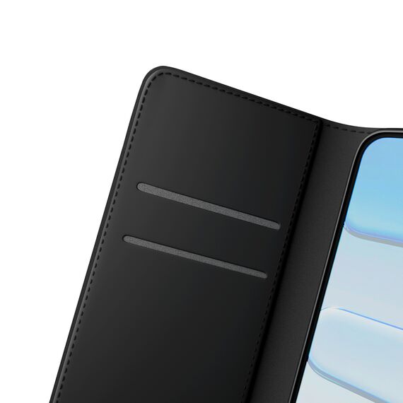 Puro Wallet Stand Case for iPhone 17 Pro Max Made of Eco-Leather, with a Flap, Wallet, and Stand Function - Black - Apple Cases - Cases - Techbox