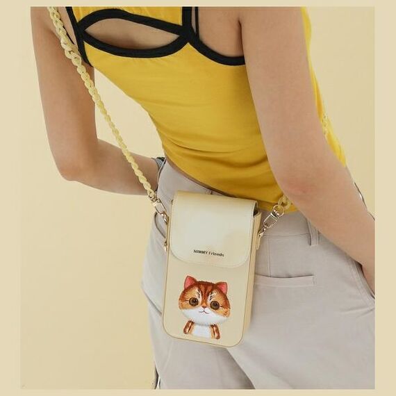 Nimmy Big Eyed Pet 2.0 Cat Phone Bag - Green