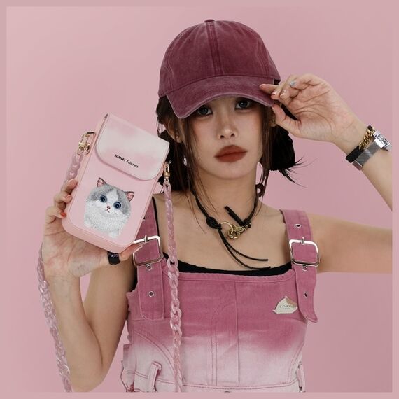 Nimmy Big Eyed Pet 2.0 Cat Phone Bag - Pink