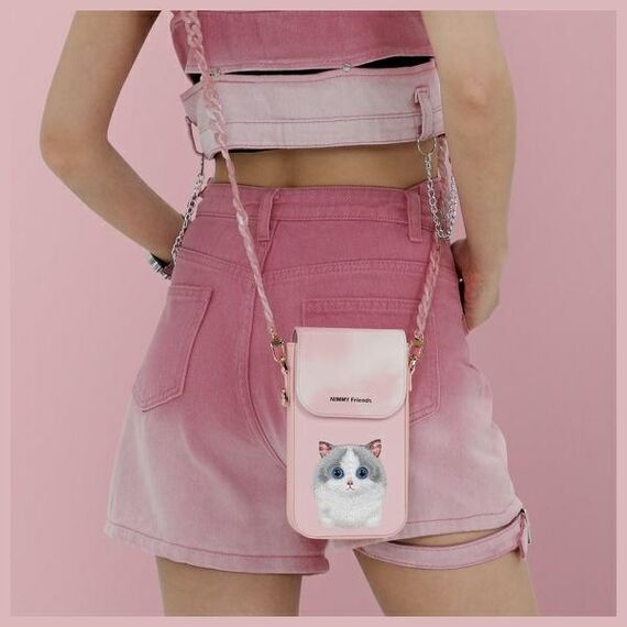 Nimmy Big Eyed Pet 2.0 Cat Phone Bag - Pink