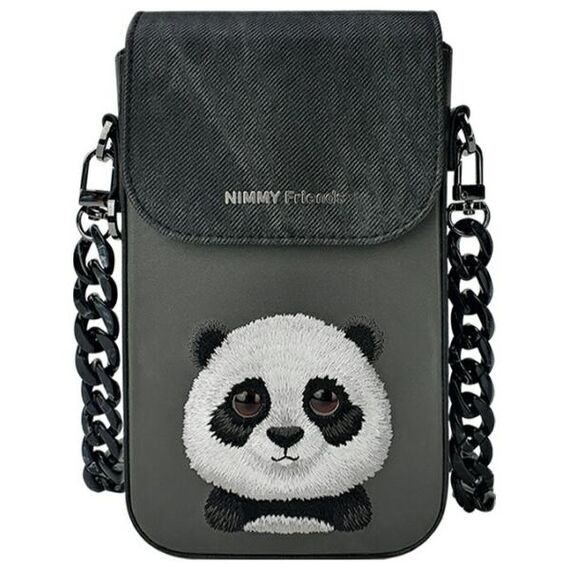 Nimmy Big Eyed Pet 2.0 Panda 3-in-1 Phone Bag + Wallet + Tracker Case - Black - Uncategorized Cases (2) - Cases - Techbox