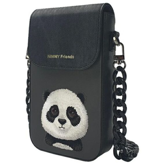 Nimmy Big Eyed Pet 2.0 Panda 3-in-1 Phone Bag + Wallet + Tracker Case - Black - Uncategorized Cases (2) - Cases - Techbox