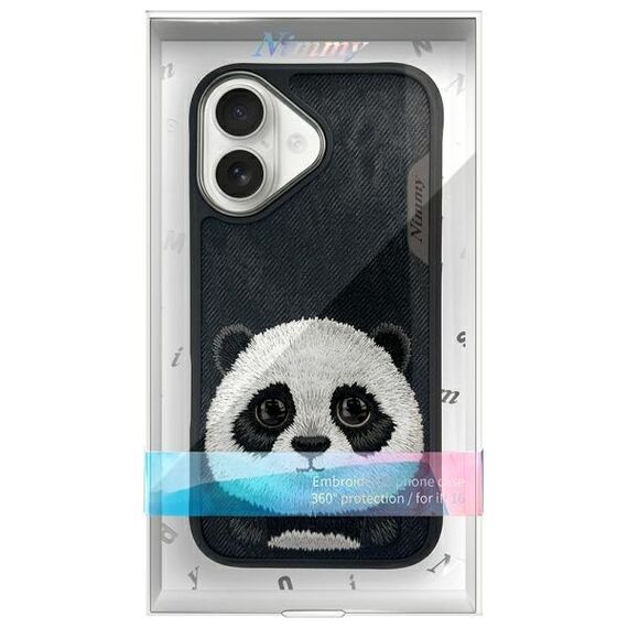 Nimmy Big Eyed Pet 2.0 Panda case for iPhone 16 - black - Apple Cases - Cases - Techbox