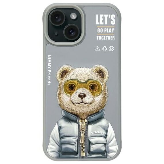 Nimmy Cool&amp;Cute 2.0 Bear Case for iPhone 15 - Gray - Uncategorized Cases (2) - Cases - Techbox