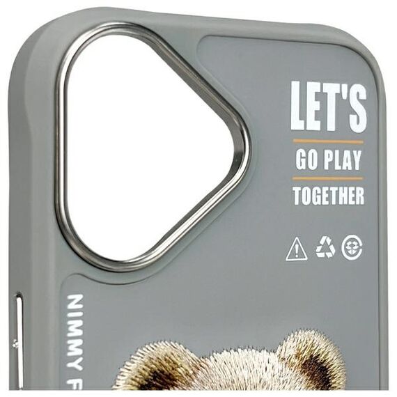Nimmy Cool&amp;Cute 2.0 Bear Case for iPhone 16 - Gray | Techbox