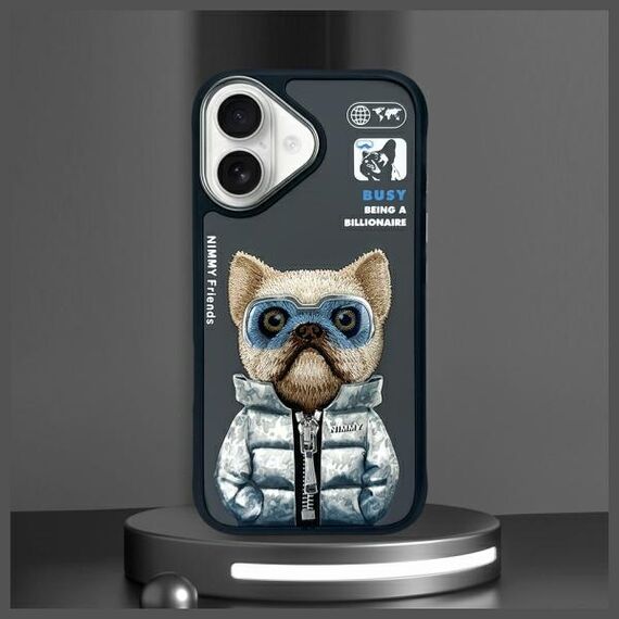 Nimmy Cool&amp;Cute 2.0 Dog Case for iPhone 16 - Black | Techbox