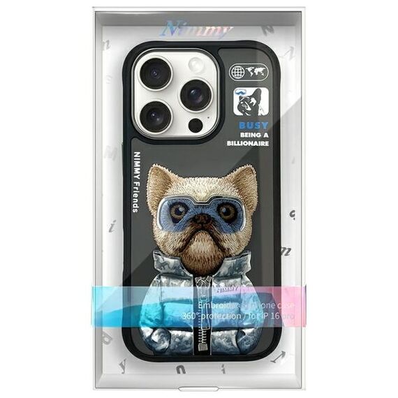 Nimmy Cool&amp;Cute 2.0 Dog Case for iPhone 16 Pro - Black | Techbox