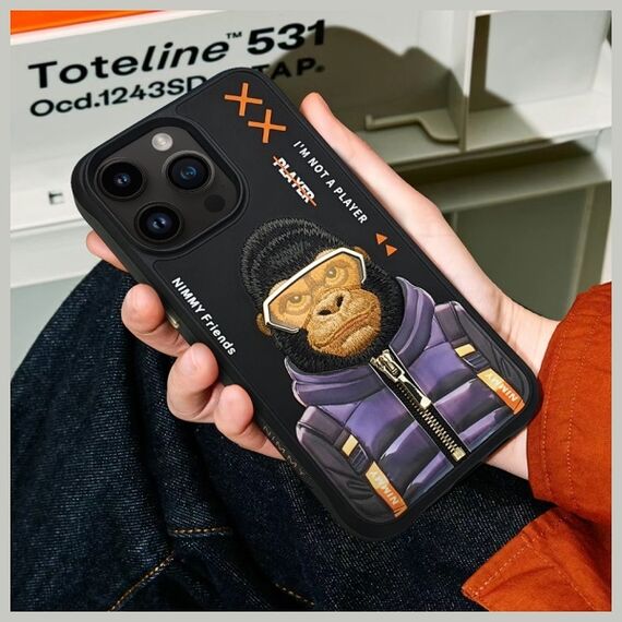 Nimmy Cool&amp;Cute 2.0 Monkey Case for iPhone 15 Pro - Black - Uncategorized Cases (2) - Cases - Techbox