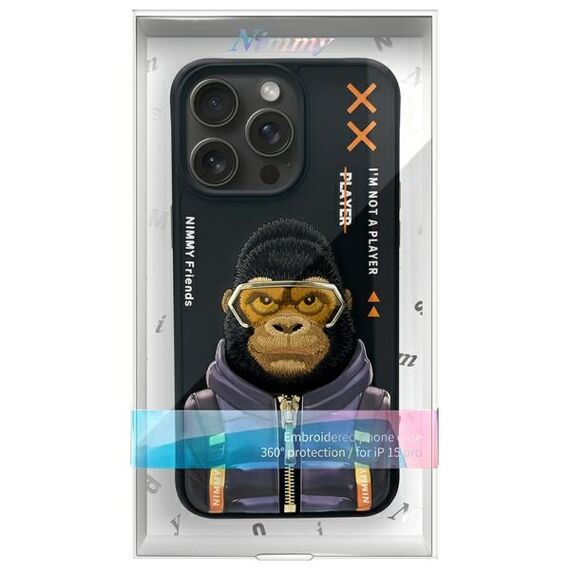 Nimmy Cool&amp;Cute 2.0 Monkey Case for iPhone 15 Pro - Black - Uncategorized Cases (2) - Cases - Techbox
