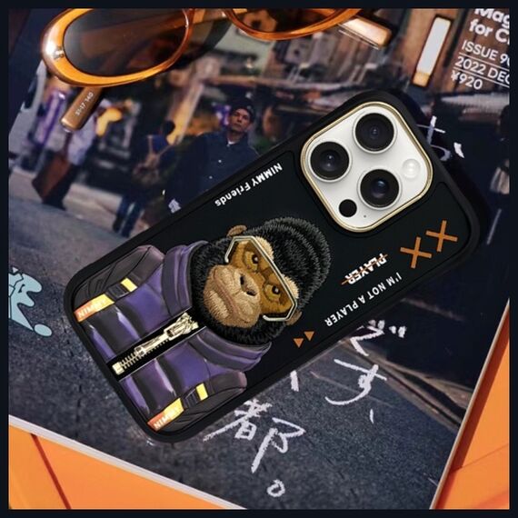 Nimmy Cool&amp;Cute 2.0 Monkey Case for iPhone 16 Pro Max - Black | Techbox