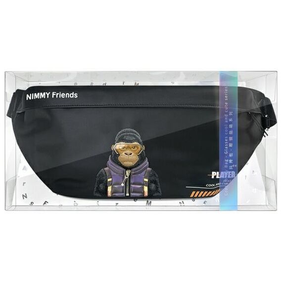Nimmy Crossbody Cool&amp;Cute 2.0 Gorilla Shoulder Bag - Black