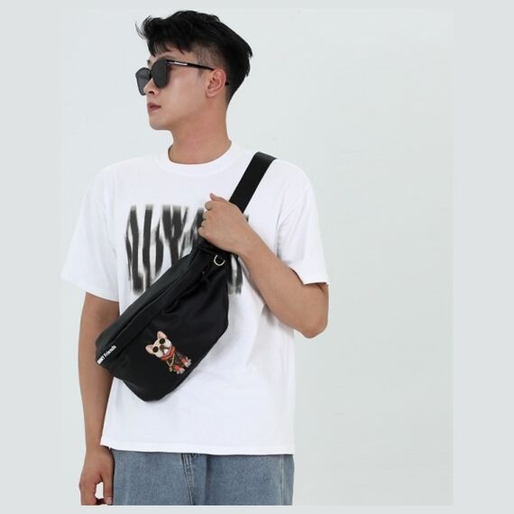 Nimmy Crossbody Glasses Cool Cat Shoulder Bag - Gray
