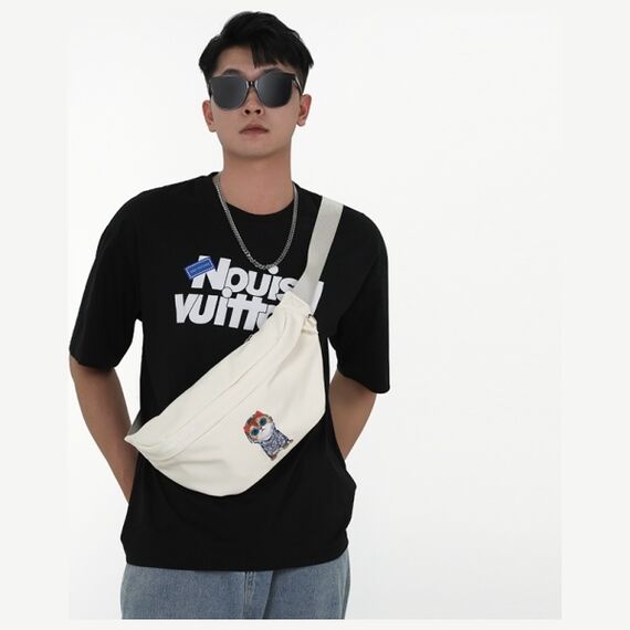Nimmy Crossbody Glasses Cool Cat Shoulder Bag - Gray