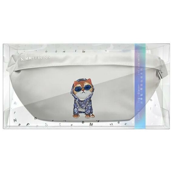Nimmy Crossbody Glasses Cool Cat Shoulder Bag - Gray