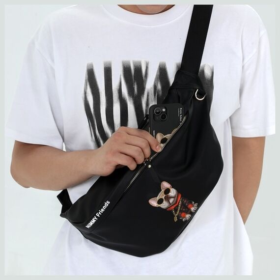 Nimmy Crossbody Glasses Cool Dog Shoulder Bag - Green