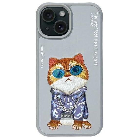 Nimmy Glasses Cool Cat iPhone 15 Case - Gray - Uncategorized Cases (2) - Cases - Techbox