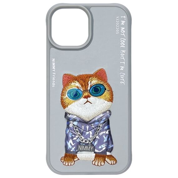 Nimmy Glasses Cool Cat iPhone 15 Case - Gray - Uncategorized Cases (2) - Cases - Techbox