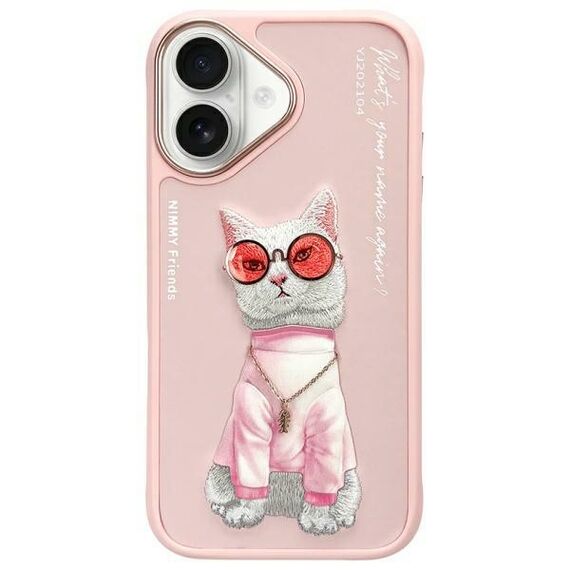 Nimmy Glasses Cool Cat iPhone 16 Case - Pink - Uncategorized Cases (2) - Cases - Techbox