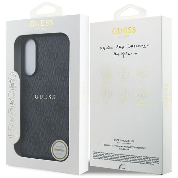 Guess 4G Ring Classic Logo MagSafe Case for Samsung Galaxy S25 Edge - Black | Techbox