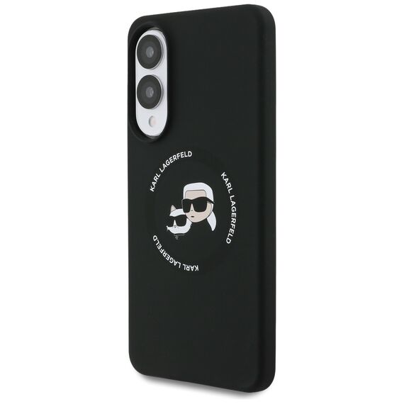 Karl Lagerfeld Silicone nauble Heads And Circle MagSafe case for Samsung Galaxy S25 Edge - black - Samsung Cases - Cases - Techbox