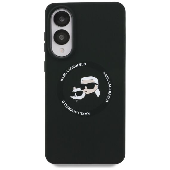 Karl Lagerfeld Silicone nauble Heads And Circle MagSafe case for Samsung Galaxy S25 Edge - black - Samsung Cases - Cases - Techbox