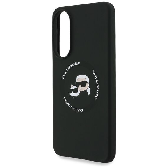 Karl Lagerfeld Silicone nauble Heads And Circle MagSafe case for Samsung Galaxy S25 Edge - black - Samsung Cases - Cases - Techbox