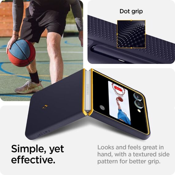 Nano Pop Mag MagSafe Case for Samsung Galaxy Z Flip 7 - Navy Blue and Yellow - Uncategorized Cases (2) - Cases - Techbox