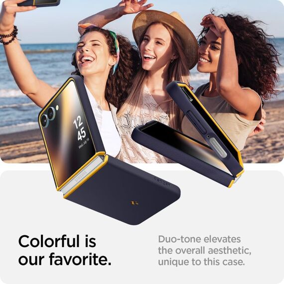 Nano Pop Mag MagSafe Case for Samsung Galaxy Z Flip 7 - Navy Blue and Yellow - Uncategorized Cases (2) - Cases - Techbox
