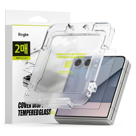 Ringke Cover Display Easy Slide Tempered Glass 2-pack for Samsung Galaxy Z Flip 7 - Transparent | Techbox