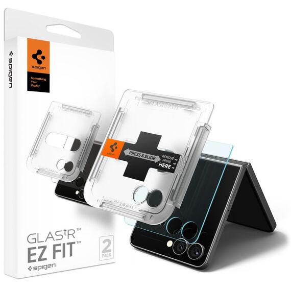 Spigen Glas.TR EZ Fit HD Tempered Glass 2-pack for Samsung Galaxy Z Flip 7 - Transparent | Techbox