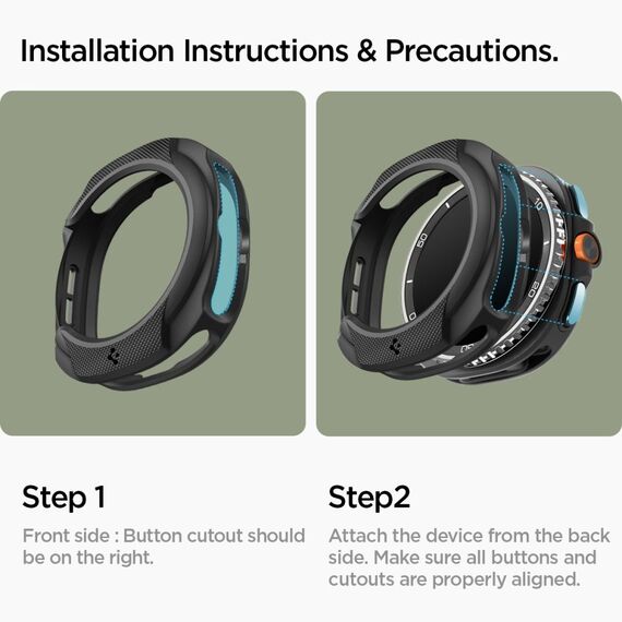 Spigen Liquid Air Case for Samsung Galaxy Watch 8 Classic 46mm - Black - Accessories - Smartwatches & Accessories - Techbox
