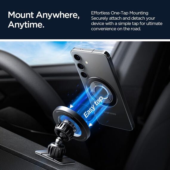 Spigen MFT13 MagSafe Car Holder for Cockpit or Air Vent - Silver