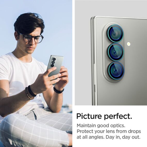 Spigen Optik Pro HD Glas.TR EZ Fit 2-pack Camera Protector for Samsung Galaxy Z Fold 7 - Black