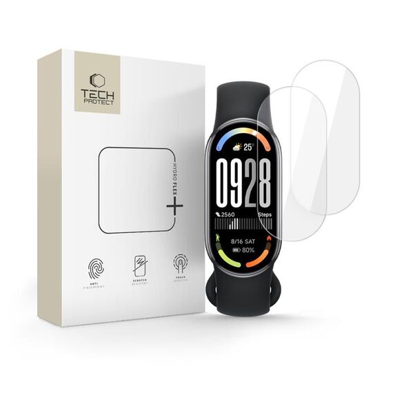 Tech-Protect Gydro Flex+ hydrogel film 2-pack for Xiaomi Smart Band 8 / 9 / 10 / NFC - transparent