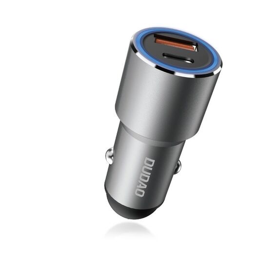 Dudao USB / USB Car Charger Type C Power Delivery Quick Charge 22.5 W Gray (R4PQ) - Car Chargers - Smartphone Chargers - Techbox